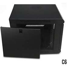 6U 450mm Deep Wall Mounted 19 Inch Black Storage Rack For Home Office Server Room Computer Equipment With Glass Door Removable Side Panels Front Rear Lockable - Black1 - View 4