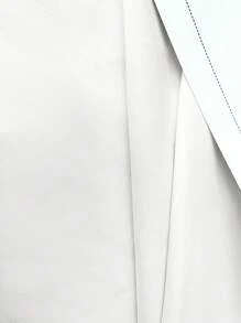 XLLAIS Plain Long Sleeve Casual White Top, Women's Scoop Neck T-Shirt, Suitable For Back To School Season, Autumn/Winter, Valentine's Day - White - View 5