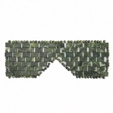 1 件天然玉石眼罩，手工冰玉石眼敷，冷疗玉石眼罩 - Xiuyu A、美容、护肤品、水疗、自我护理、护肤工具、面部护理、美容师用品、按摩、面部按摩工具、面部滚轮 - 橄欖綠 - 查看 13