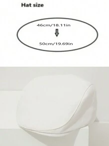 1pc Toddler Solid Color Casual Beret Hat, Versatile Outdoor Peaked Cap For Spring, Summer And All Seasons - 1PC - 查看 3