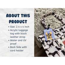 1pc Custom Pet Portrait Luggage Tag, Dog Cat Pet Illustration, Personalized PU Leather Luggage Tag, Thermal Transfer Photo Luggage Tag, Travel Suitcase Tag, Travel Gift, Birthday Gift, Wedding Gift, Mother's Day Gift, Father's Day Gift, Send To Family, Send To/Girlfriend/Boyfriend/Friend