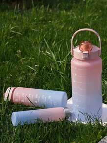 1pc, 300ml, 750ml, 2000ml Outdoor Sports Large Capacity Gradient Color Water Bottle/Tumbler, Portable For Outdoor & Home Use