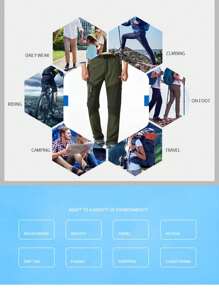 Men's Outdoor Quick-Dry Pants - Detachable 2-In-1 Hiking Trousers, Windbreaker Pants For Mountaineering