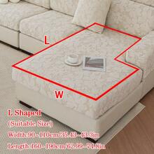 1pc Soft Fleece Anti-Slip Sofa Cushion Cover, Modern Simple Style, Skin-Friendly, Pet-Friendly, Elastic Sofa Slipcover Suitable For L-Shaped And 1/2/3/4-Seat Sofa In Living Room (Sold Individually)
