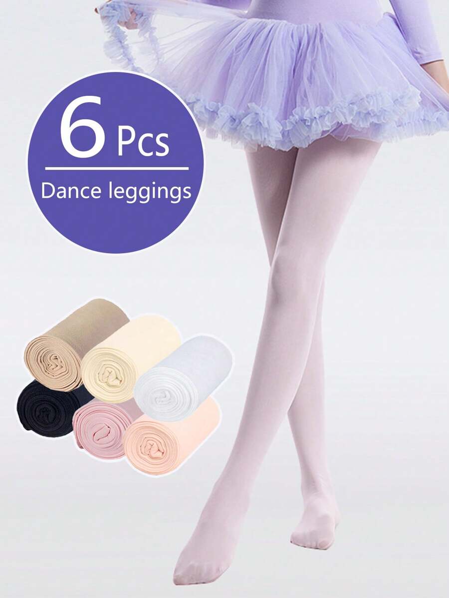 6 Pairs Children Velvet Dance Socks, Candy Colored Tights, Spring ...