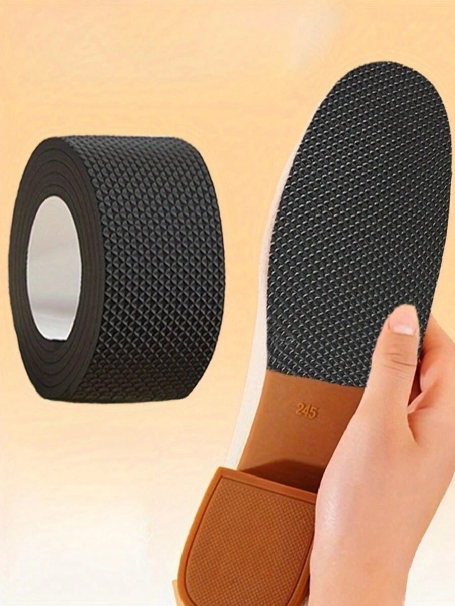 1m/Pack Thicken Anti-Slip Shock Absorbing Heel Grips, Non-Slip Cushion Pads, Protect Against Abrasion And Noise For Heels, For Women High Heels Women Pumps And Men Sneakers Shoes Summer - Black - View 1