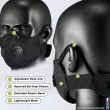 M Plus Dust Mask, Breathable Reusable Face Mask With 4 Activated Carbon Filters For Woodworking Construction Mowing Grinding - Modern2 + 8 Filters - View 5