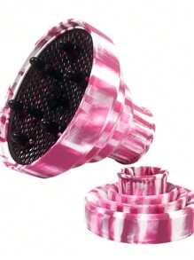 1 szt. dyfuzor do suszarki do włosów, silikonowa nakładka dyfuzora do suszarki do włosów, do stylizacji loków, suszenia i masażu włosów, idealna do większości modeli suszarek do włosów, dyfuzor do suszarki do włosów, powrót do szkoły, niezbędne akcesoria podróżne i wakacyjne, akcesoria do włosów dla kobiet - Wielokolorowe - Zobacz 13