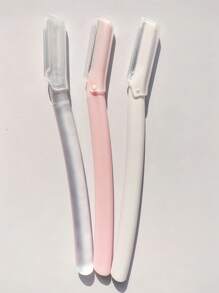 40pcs/18pcs/6pcs/3pcs Eyebrow Trimmer Razors, Stainless Steel Straight Handle Eyebrow Shavers Makeup Tool, Unisex Painless Hair Remover With Protective Cap, Ideal For Beginners To Avoid Injury On Face And Body, Precision Eyebrow Grooming Tool,Makeup,Cheap,Room Decor,Vanity,Travel,Bedroom,Makeup Accessories,Eyebrow Razor