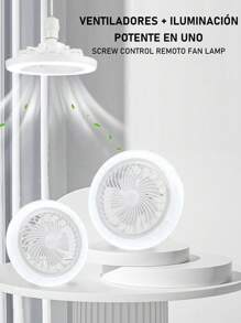 Ceiling Fan With Light And Remote Control, E27 Base, 3 Speed Wind Adjustment, 3000-6500k Dimmable LED Light For Bedroom, Kitchen - 三色 - 查看 4
