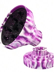 1 szt. dyfuzor do suszarki do włosów, silikonowa nakładka dyfuzora do suszarki do włosów, do stylizacji loków, suszenia i masażu włosów, idealna do większości modeli suszarek do włosów, dyfuzor do suszarki do włosów, powrót do szkoły, niezbędne akcesoria podróżne i wakacyjne, akcesoria do włosów dla kobiet - Wielokolorowe - Zobacz 15