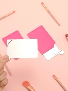 1PC Stainless Steel Multi-Color Carded Makeup Mirror Student Dormitory Desktop Small Mirror Ladies Dressing Mirror Travel Gift For Girlfriend And Mother Birthday Gifts Graduation