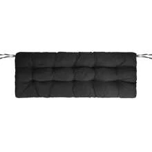 1Pc 51.18x19.68IN Waterproof Bench Seat Cushion W/ Ties Strap, Long Chair Cushion For Indoor Outdoor Garden Patio Balcony Entryway - 黑色 - 查看 6