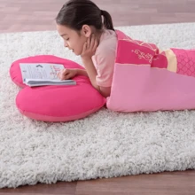 Kids Portable Sleeping Bag Comfortable Indoor Outdoor - 粉色 - 查看 1