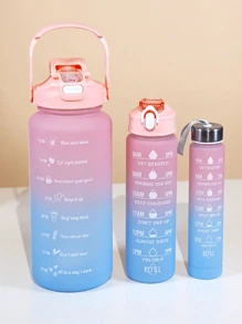 1pc, 300ml, 750ml, 2000ml Outdoor Sports Large Capacity Gradient Color Water Bottle/Tumbler, Portable For Outdoor & Home Use