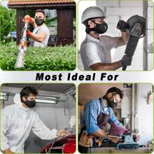 M Plus Dust Mask, Breathable Reusable Face Mask With 4 Activated Carbon Filters For Woodworking Construction Mowing Grinding - Modern2 + 8 Filters - View 6