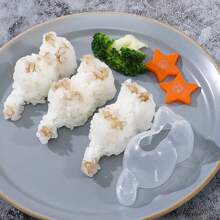 可爱猫咪饭团模具，寿司模具，海藻饭团模具，适用于家庭厨房野餐，厨房小工具，DIY模具，便当配件 - 彩色 - 查看 2