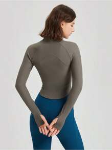 Yoga Clothes, Women's Autumn And Winter Sports Tops, Slim Fit Zipper, Casual Long Sleeved Jackets, Running And Fitness Clothes