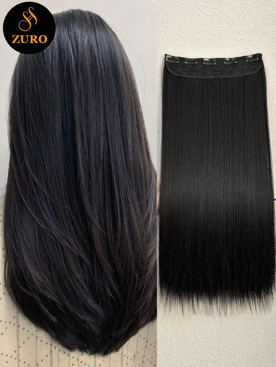 28 Inch Burgundy Straight Long Synthetic Hair Ponytail Extension, Suitable For Women