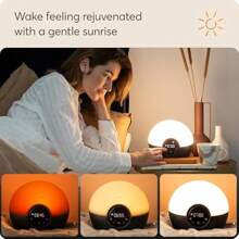 Lumie Bodyclock Glow 150 - Wake-Up Light Alarm Clock With 10 Sounds And Sunset White Light - Single - View 3