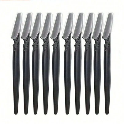10pcs/Set Stainless Steel Eyebrow Trimmer Kit With Cover & Protective Net, Face & Body Hair Removal Tools, Suitable For Beginner, Anti-Scratch,Makeup,Cheap,Room Decor,Vanity,Travel,Bedroom,Makeup Accessories,Eyebrow Razor,Cheap,Stocking Stuffers,Makeup,Makeup Tools,Cheap Stuff,Gifts,Gifts For Women,Christmas Gifts,Giveaways,Travel,Cheap Stuff,Travel Essential