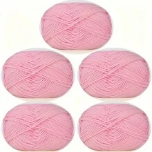 5 stuks ultrazachte handgehaakte stof, voor haken, breien en meerkleurige garens, doe-het-zelf-knutselgarens, 4-draads garen voor doe-het-zelf-sjaal, muts, trui, haakpakketten voor beginners, comfortabel en gezond leven
