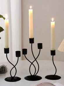 1 件时尚家居装饰奢华复古烛台，简约浪漫餐桌装饰配件