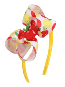 1pc New Colorful Pencil Bow Headband, Cute Children Hair Accessories For Back To School Ceremony, Grosgrain Ribbon Print Hair Hoop Suitable For Return To School And Best Friends