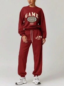 Personalisierte Geschenke mit einzigartigem Design anpassen, fügen Sie Ihren eigenen Text und Bilder hinzu (Abzeichen Muster/Firmlogo/Familienfoto/Selfie/Haustier), personalisierter Pullover und Jogginghose Zweiteiler
