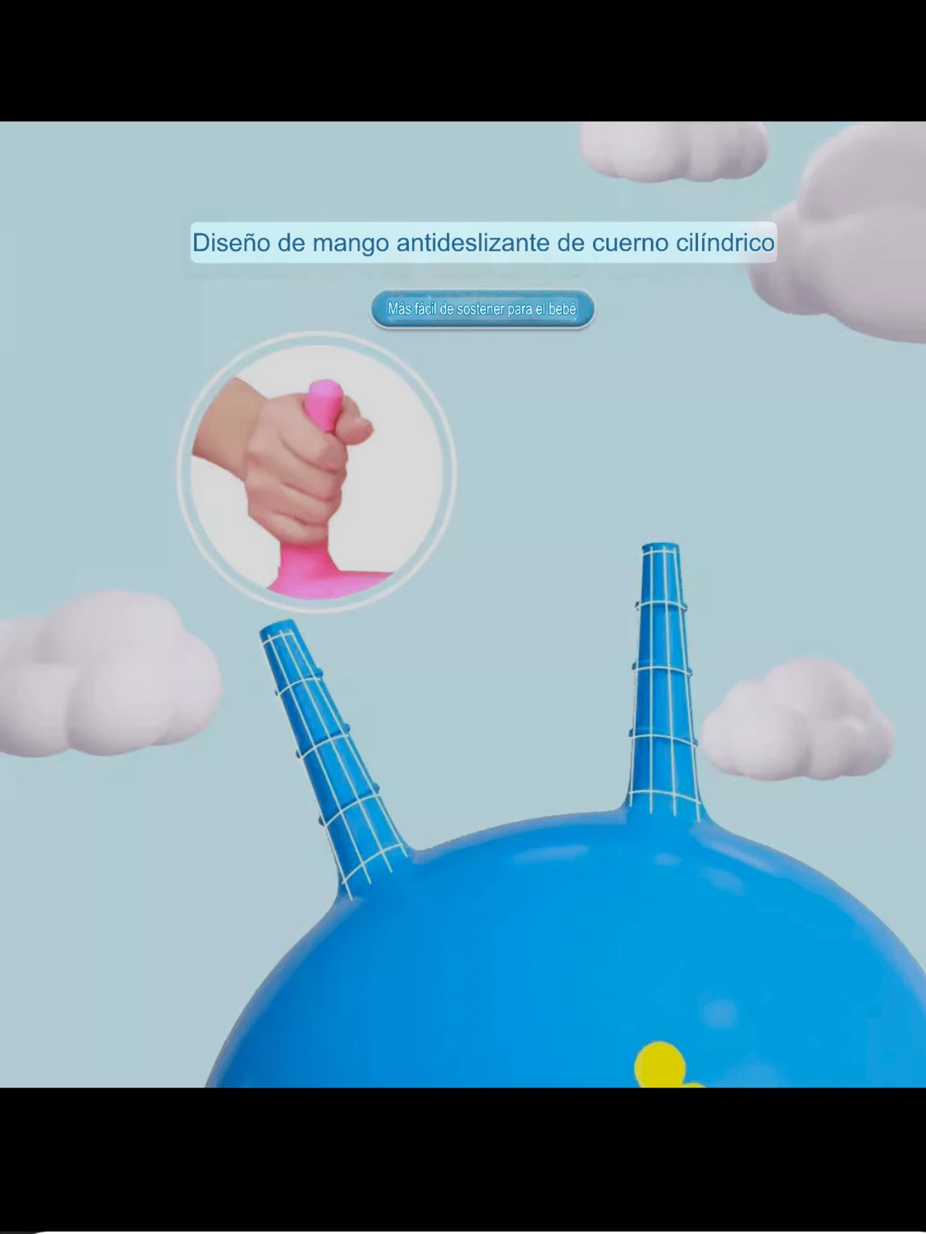 1 Piece 45cm Inflatable Bouncing Ball, Indoor Sports, Explosion-Proof, Good Quality - Blue - View 1