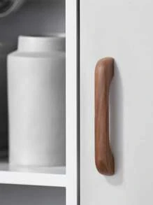 2 Peças Puxador de Móvel/Gaveta em Arco de Madeira, Tom Natural de Madeira Minimalista