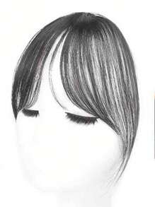 中分夹式刘海假发，适合日常使用（收到时假发可能更长，可根据自己的发型进行造型和熨烫）爪夹发夹发夹