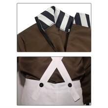 In Stock Oompa Loompa Role Play Chocolate Disguise Top And Pants Fantasy Costume Adult Party Colorblock Halloween - Chocolate Brown - View 7