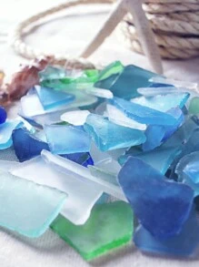 Gói 500g/17,63oz Thủy tinh biển dùng làm đồ thủ công, Đồ trang trí bằng thủy tinh biển phẳng Thủy tinh biển mờ, Đồ làm đầy bình hoa, Thủy tinh biển nghiền nát dùng để trang trí tiệc cưới trên bãi biển, Đồ trang trí hồ cá tại nhà, Đồ dùng thủ công mỹ nghệ tự làm (Nhiều màu) - Nhiều màu - Xem 5