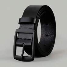 New Luxury Belt For Men PU Leather Belt Metal Pin Buckle High Quality Famous Brand Designer Waist Strap Belt For Jeans Plus Size - D - View 4