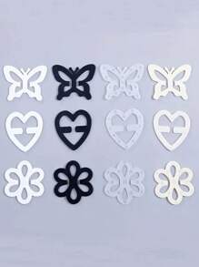 4 piezas de Hebillas invisibles con forma de mariposa/flor/corazón para el sostén, hebillas antideslizantes para la espalda para usar con sostenes sin tirantes, hebillas ocultas para el cuidado del Body para viajes, deportes, exteriores y cinturones
