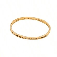 Roman Font Bracelet For Women Fashion 18K Stainless Steel Non-Fading Bracelet - Vàng - Xem 7