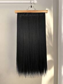 28 Inch Burgundy Straight Long Synthetic Hair Ponytail Extension, Suitable For Women - Black - View 4