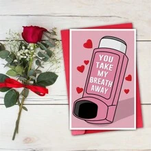 1 pieza Tarjeta romántica del Día de San Valentín para esposo/novio, tarjeta divertida del Día de San Valentín de novia/esposa (Tú me quitas el aliento)