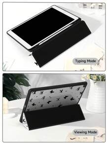 1 件黑色优雅蝴蝶结亚克力透明后盖保护壳，兼容 iPad 10、第 9 代/Mini 6/10.2 英寸 iPad Pro 11 2021/2020、iPad 第 5 代 (9.7 英寸)、iPad Air 第 5 代 2022，带铅笔槽，防摔，自动睡眠/唤醒 - 彩色 - 查看 8