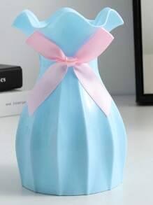 1 件北欧风格喇叭形塑料花瓶，简约防滑花瓶，适用于家庭和办公室装饰