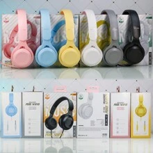 1/3/5pz Auriculares sobreaudífonos con cable, graves potentes, plegables, color pastel macarón, ideal como regalo de fiestas, auriculares con cable plegables para juegos, aislamiento de ruido, larga duración de batería, auriculares para estudiantes. - Negro - Ver 5