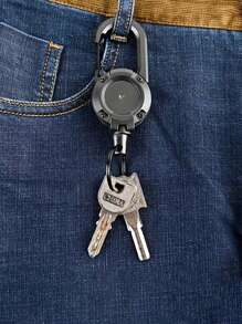 1pc 创意新款时尚可爱小背包伸缩钢丝绳夹，多功能防丢腕带易拉背扣，背包钥匙扣，户外登山露营战术易夹伸缩钢丝，适用于户外徒步、滑雪、露营、探险、旅行、极限挑战、骑行、背包钥匙扣、汽车钥匙扣、钓鱼配件，适合老师礼物、情人节礼物、纪念礼物 - 彩色 - 查看 5