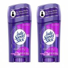 Lady Speed Stick Desodorante y Antitranspirante Invisible Dry, Aroma a Ducha Fresca, Paquete de 2 unidades de 1.4 Onzas - Multicolor - Ver 1