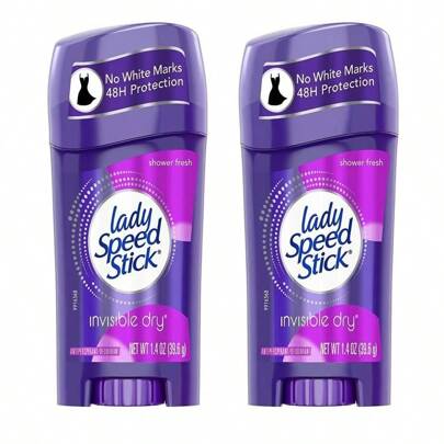 Lady Speed Stick Invisible Dry Antiperspirant & Deodorant, Shower Fresh, 1.4 Ounce Pack Of 2