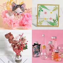 Flores Secas Naturais Coloridas, Artesanatos De Resina Epóxi Para Fazer Em Casa. Buquês, Guirlandas, Velas, Caixas De Presente Para Casamentos Em Familia, Decoração De Flores Secas, Flores Eternas E Decorativas. Conjunto Variado