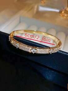 Elegant Cubic Zirconia Encrusted Bracelet, Fashion Jewelry Accessory For Women, Perfectly Showcases Daily Elegance And Party Charm, An Ideal Gift - Style 1 - View 6