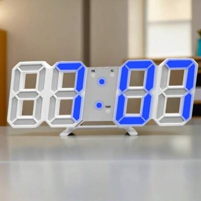 1pc Creative 3D Digital Alarm Clock, Multi-Functional Desk Clock, Home Decor For Bedroom And Living Room Gifts Birthday Graduation