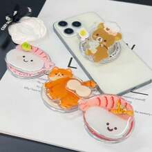 旋转磁力支架适用于 Magsafe Bear Sushi 磁性手机桌面懒人神器卡通可爱兼容 、Android 手机，生日、家人、朋友的礼物推拉式手机握把、手机支架、手机配件 - 彩色 - 查看 5