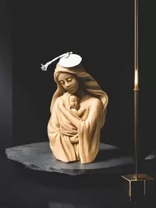 1pc Handmade Virgin Mary Holding Baby Soy Wax Scented Candle, Artcraft Photo Prop, Home Decor, Holiday Gift, Birthday Present, Relaxation, Atmosphere Enhancing, Decorative Candle, Gift Candle, Soy Candle, Candle Set, Candle Centerpiece, Birthday Candle, Candlestick, Friend Gift, Ladies Gift, Candle Home Decor, Decoration, Winter Gift, Gift Decoration, Cute Candle, Scented Candle Gifts Graduation - Multicolor - View 3